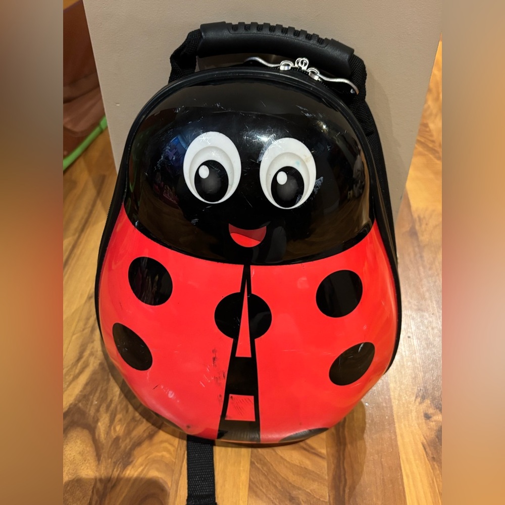 Heys Ladybug Kids Backpack - Black and Red